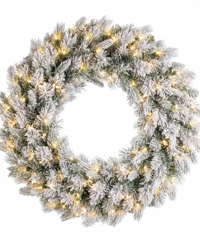Hallmark 36" Pre-lit Wreath With Glitter Finish In Green
