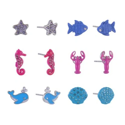 Hallmark 6 Pack Sea Life Stud Earring Set In Multi