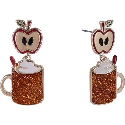 Hallmark Apple Cider Mug Earrings In Multi