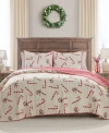 Hallmark Bedding Candy Canes Holiday 3 Pc. Quilt Set In Multi