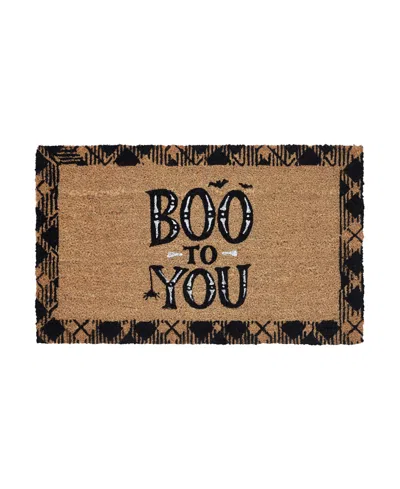 Hallmark Boo To You Outdoor Coir Doormat, 18" X 30" In Brown