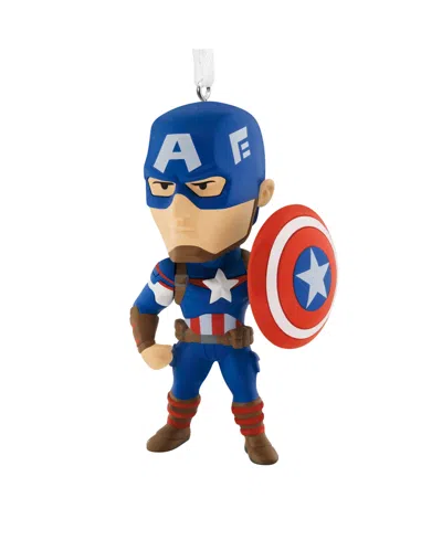 Hallmark Christmas Ornament Marvel Captain America Stylized In Blue