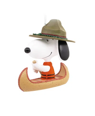 Hallmark Christmas Ornament Peanuts Snoopy In Canoe In Multi-colored