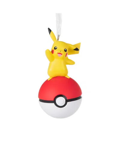 Hallmark Christmas Ornament Pokemon Pikachu On Poke Ball In Multi-colored