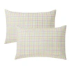 Hallmark Chromatic Grid Microfiber Bed Sheet Set, Twin In Multi