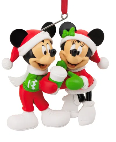 Hallmark Disney Mickey And Minnie Sharing Cocoa Christmas Tree Ornament In Multi