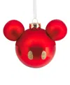 Hallmark Disney Mickey Mouse Ears Icon Glass Christmas Tree Ornament In Multi