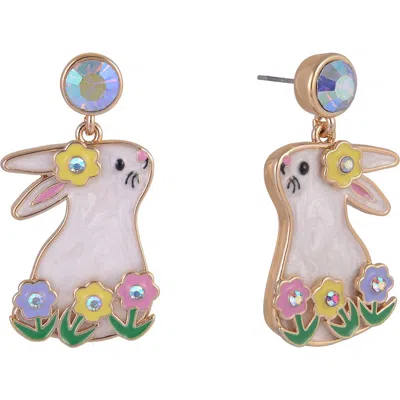 Hallmark Easter Bunny And Flower Earrings In Multi