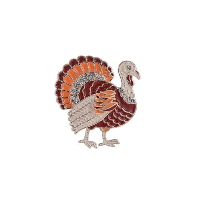 Hallmark Enamel Turkey Pin In Gray