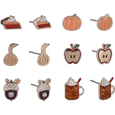 Hallmark Fall Favorites 6 Pair Earring Set In Multi