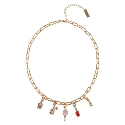 Hallmark Football Charm Necklace In Gold