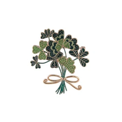Hallmark Four Leaf Clover Bouquet Pin In Pattern