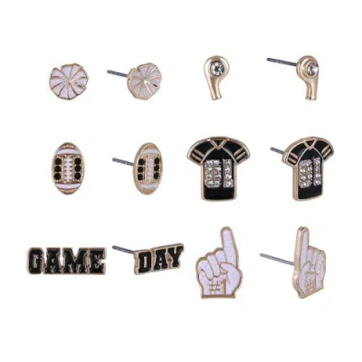 Hallmark Game Day Cheer 6pk Earring Set In Gold
