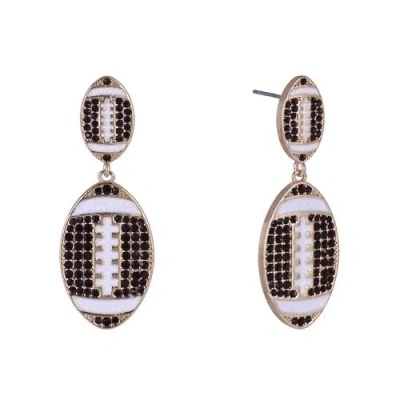 Hallmark Game Day Stone Football Earrings In Multi