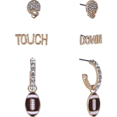 Hallmark Game Day Trio Earring Set In Multi