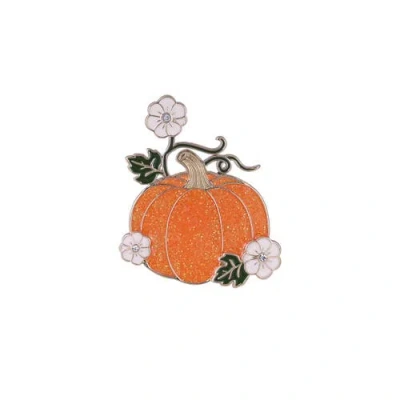 Hallmark Glitter Enamel Pumpkin Pin In Multi
