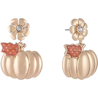 Hallmark Gold Pumpkin Drop Earrings