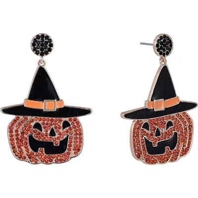 Hallmark Halloween Jack-o-lantern Earrings In Burgundy