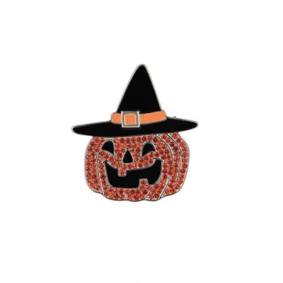 Hallmark Halloween Stone Jack-o-lantern Pin In Multi