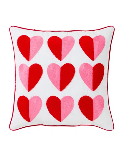 Hallmark Heart Cotton Slub Decorative Pillow, 18" X 18" In Multi