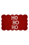 Hallmark Ho Ho Ho Coir Welcome Mat In Red