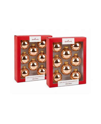 Hallmark Holiday 16-piece Glass Ball Ornaments In Multi