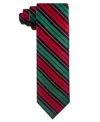Hallmark Holiday Traditions Men's Candy Cane Pattern Slim Tie In Blue