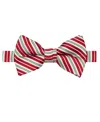 Hallmark Holiday Traditions Men's Candy Cane Slim Bow Tie In Red