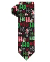 Hallmark Holiday Traditions Men's H Character Slim Tie In Black