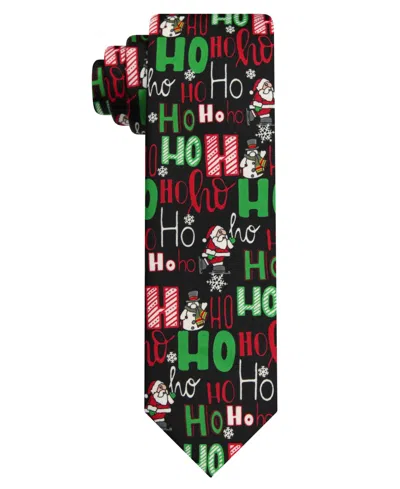 Hallmark Holiday Traditions Men's H Character Slim Tie In Black