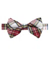 Hallmark Holiday Traditions Men's Tartan Plaid Slim Bow Tie In Red