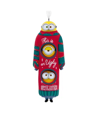 Hallmark Minions Bob, Kevin And Stuart In Ugly Christmas Sweater Ornament In Multi-colored