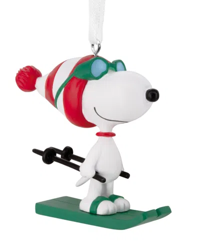 Hallmark Peanuts Snoopy Skiing Christmas Ornament In Multi-colored