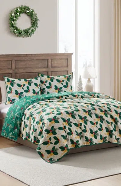 Hallmark Poinsettia 3-piece Quilt Set In Multi