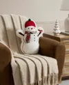 Hallmark Snowman Shaped Holiday Decorative Pillow, 11" X 16" In White