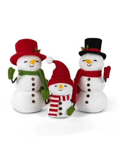 Hallmark Soft Sculpture Snowman Figurines, Set Of 3 In Multi