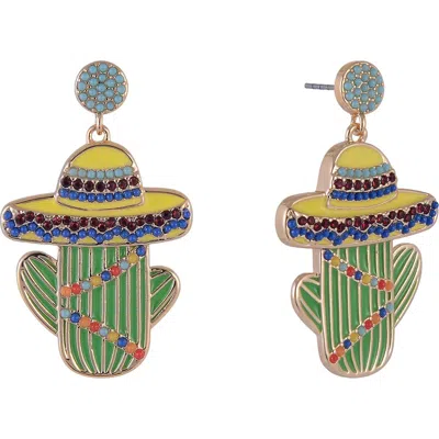 Hallmark Sombrero Cactus Stone Earrings In Neutral