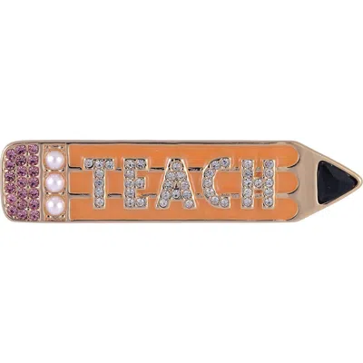 Hallmark Teach Pencil Pin In Brown