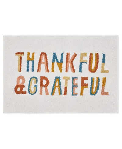 Hallmark Thankful Grateful Microfiber Bath Rug, 20" X 30" In Multi