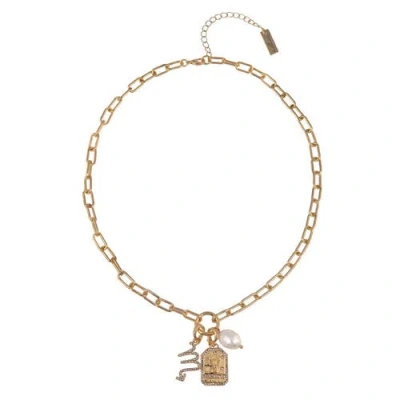 Hallmark Zodiac Pendant Necklace In Gold