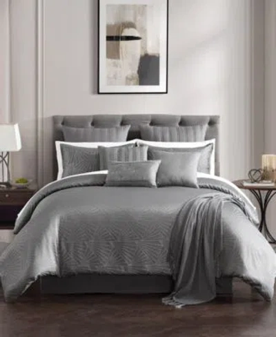 Hallmart Collectibles Charlotte 14 Piece Comforter Sets In Gray