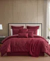 Hallmart Collectibles Freta Jacquard 14-pc. Comforter Set, King In Red