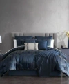 Hallmart Collectibles Hallmart Orwell 14 Pc. Comforter Set Created For Macys In Navy,gray