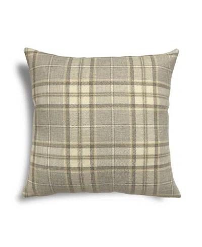 Hallmart Collectibles Herrington Plaid Decorative Pillow, 20" X 20" In Brown