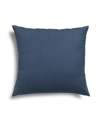 Hallmart Collectibles Ramie Linen Decorative Pillow, 22" X 22" In Blue