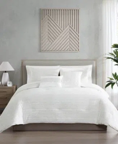 Hallmart Collectibles Selina Velvet 9 Pc. Comforter Set In White