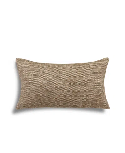 Hallmart Collectibles Shook Basketweave Decorative Pillow, 14" X 24" In Brown