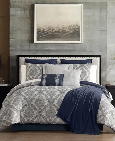 Hallmart Collectibles Teisha Damask 14-pc. Comforter Set, California King In Multi