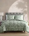 Hallmart Collectibles Wallis 3 Piece Reversible Comforter Sets Bedding In Lt Green