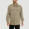 Hallstatt Mens Fleece Midweight Shirt Jacket In Brown